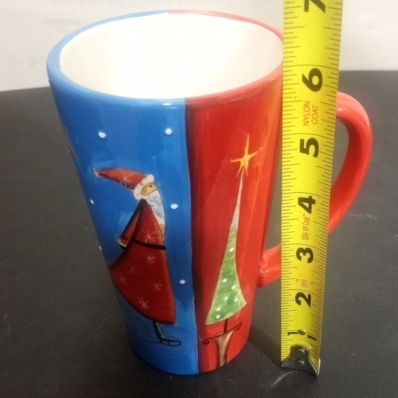 SET of Two Tall Christmas Coffee or Hot Chocolate Mugs 16oz - Picture 11 of 12